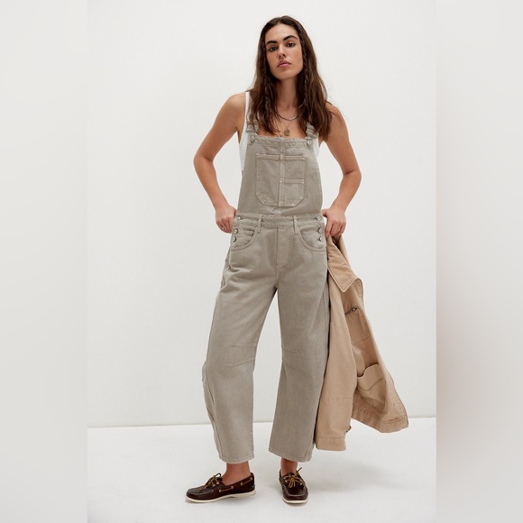 Free People Denim - NWT We The Free Good Luck Barrel Overalls